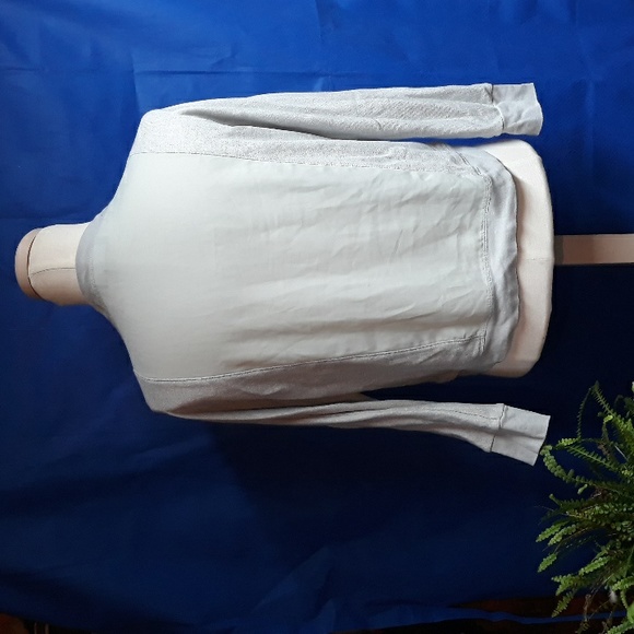 Gray Pearl Dazzled Sweat shirt top Jennifer Lopez - Picture 3 of 7